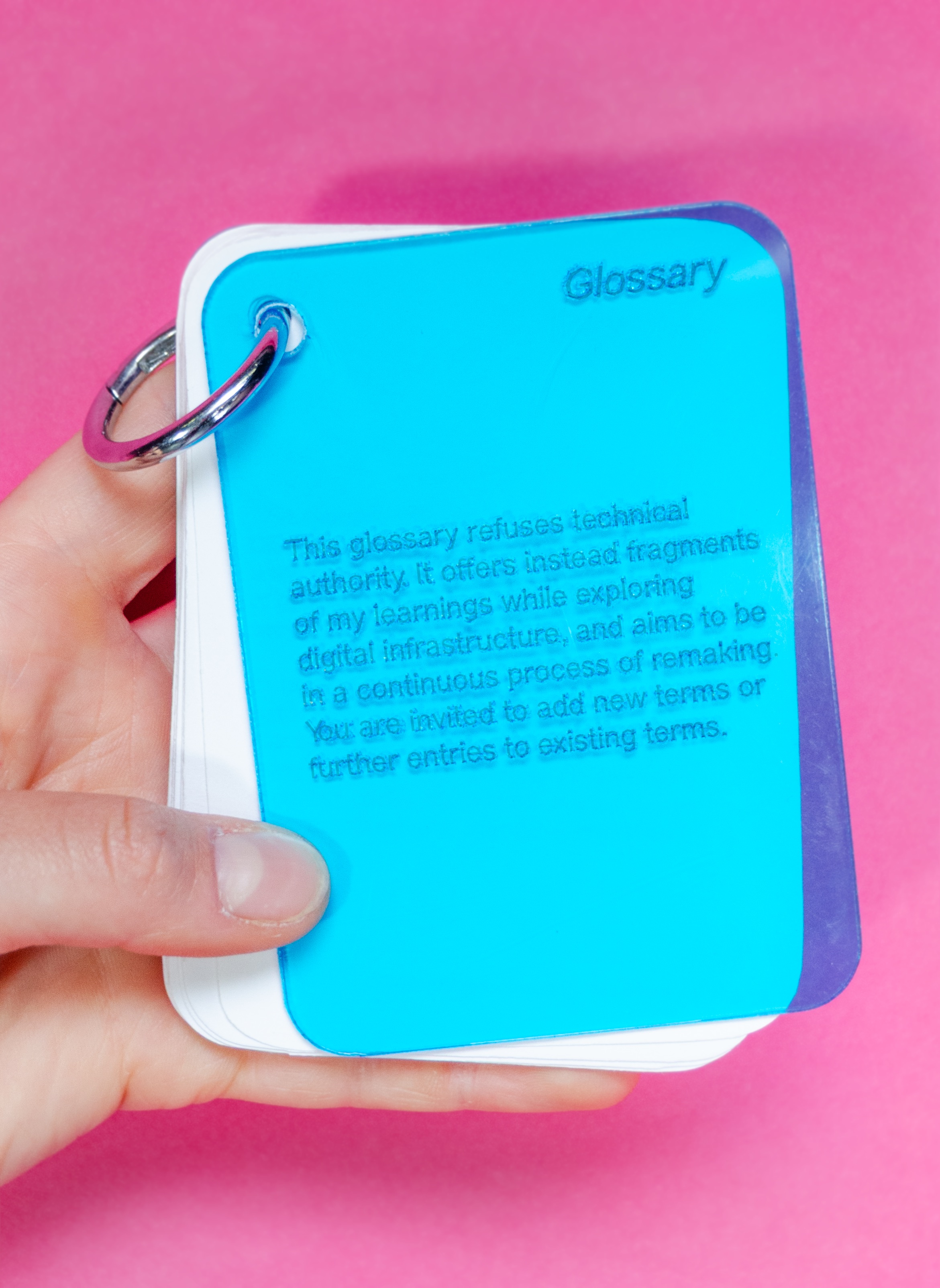Picture of the printed glossary